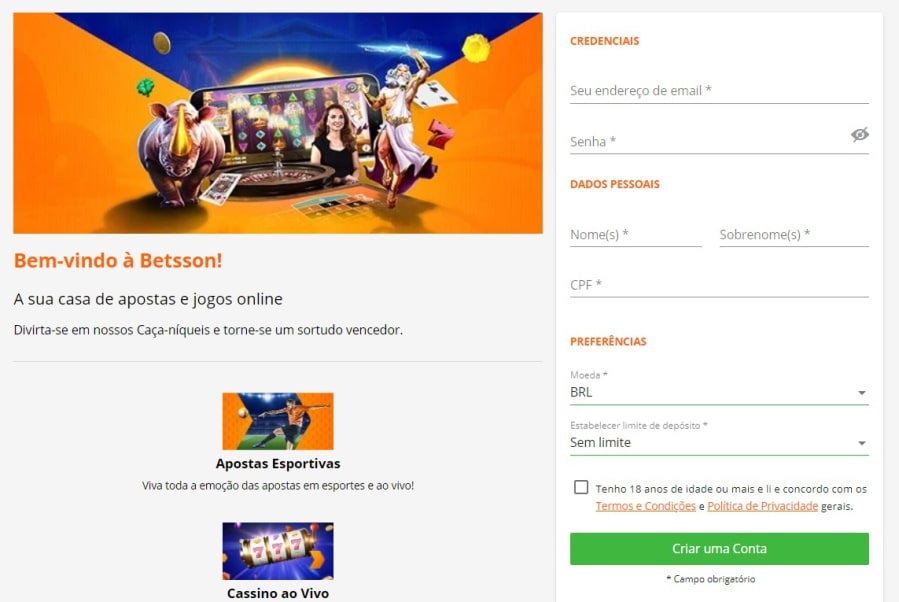 betsson registrar